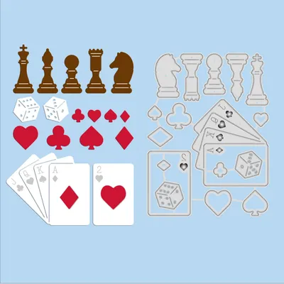 Schneidematrizen Schach Kartenspiel Kohlenstoffstahl 74x99mm