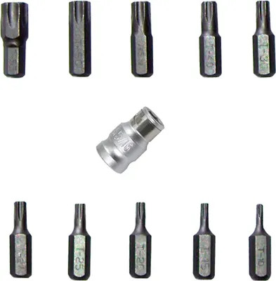Image de Embout spécial TORX profil T 3/8" Adaptateur T10 15 20 25 27 30 40 45 50 55