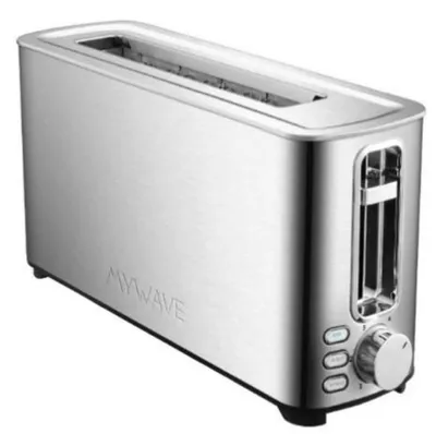 Toaster 2 Scheiben 1050 W 3 Funktionen Röstgradregler Edelstahl grau