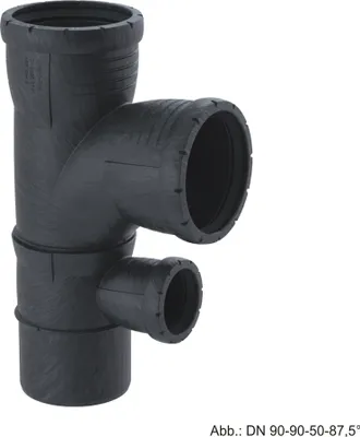 Produktbild von Geberit Silent-Pro Kombibogenabzweig, DN 90-90-50-87,5°