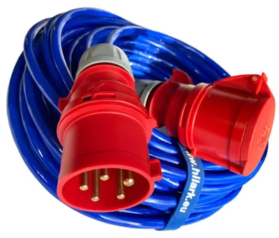 Produktbild von PUR-Verlängerungskabel H07BQ-F 5x2,5mm² 16A 5-polig blau 50m