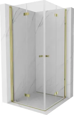 Obrázok produktu pre Mexen Mist-F Duo klapka Duschkabine 75 x 75 cm, transparentná, zlatá - 8A6-075L-075P-50-00