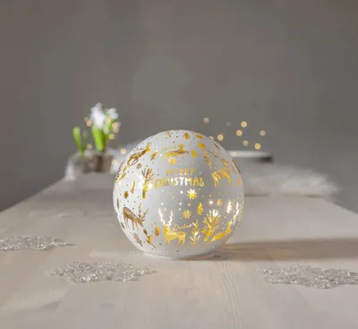 Produktbild von Star Trading 460-32, Leichte Dekorationsfigur, Silber, Weiß, Glas, Ambiente, Homeoffice, Schlafzimmer, Wohnzimmer, Kinderzimmer, 6 h
