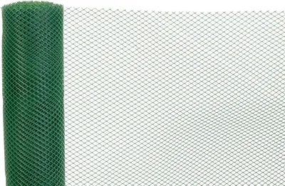 Produktbild von Geflecht ECONOMY 3, 1000/10x10 mm, sechseckiges Muster, 300g/m2, grün, Vollkunststoff, Packung 10 m