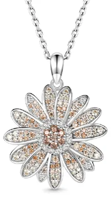 Produktbild von Gnoce Halskette Gänseblümchen DCLN077 Silber