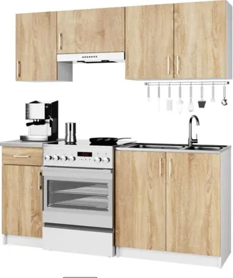 Immagine prodotto di BDW cucina 180 cm blocco cucina, Sonoma