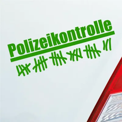 Produktbild von Auto Aufkleber Polizeikontrolle Radar  Strichliste 15x5 cm Hellgrün Sticker Heckscheibenaufkleber