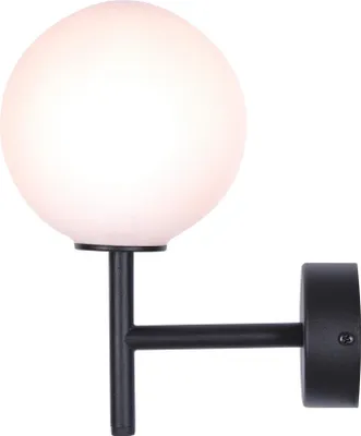 Zdjęcie produktu dla Kinkiet FARO czarno-biały 1xE14x40W szkło wym:25x20x14cm IP20 Kaja