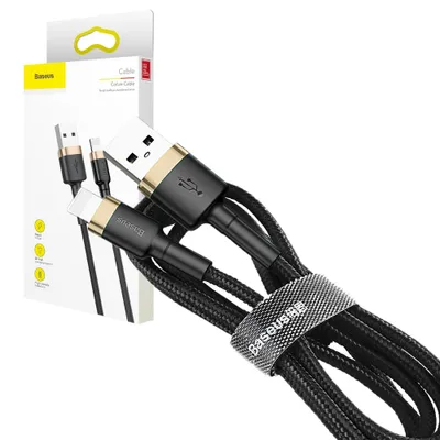 Zdjęcie produktu dla Baseus CALKLF-CV1 kabel Lightning 2 m czarny, złoty