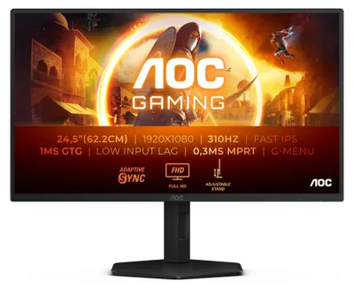 Obrázek produktu pro AOC G4 25G4SXU, 62,2 cm (24.5"), 1920 x 1080 px, Full HD, LED, 1 ms, Černá, Šedá