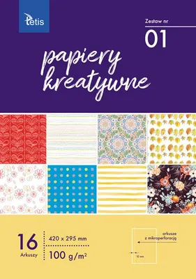 Zdjęcie produktu dla Papiery Kreatywne Wzór nr 01 A3 16 Arkuszy