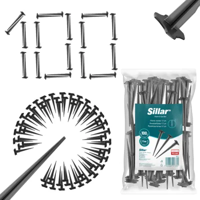 Obrázok produktu pre Sillar kolíky Kotva pre agrotextílie 100x kusy 17 cm hrubé