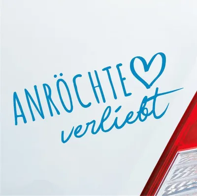 Produktbild von Auto Aufkleber Anröchte verliebt Herz Stadt Heimat Liebe Car 19x8 cm Hellblau Sticker Heckscheibenaufkleber