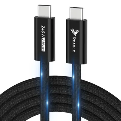 Produktbild von REAGLE THUNDERBOLT 5 USB-C PD 240W 16K 80 Gbps USB4 Kabel, Macbook Pro 14 16 1.5m