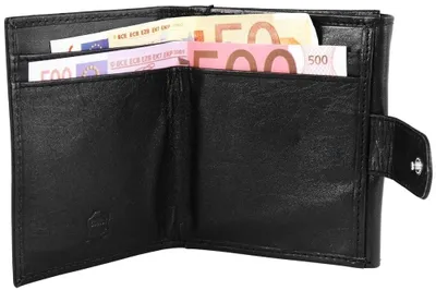 Produktbild von Akzent Herren Geldbörse aus Echtleder. Format 9 x 11 cm.