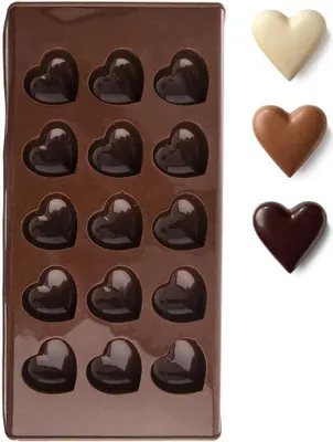 Produktbild von Orion Silikonbackform Backform HERZEN zum Backen von Pralinen Kuchen Keksen