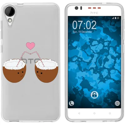 Produktbild von PhoneNatic Case kompatibel mit HTC Desire 825 Silikon-Hülle Sommer Coconuts M3