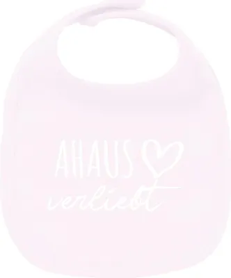 Produktbild von Huuraa Unisex Babylatz Ahaus verliebt Geschenk Babypink  Baumwolle Ahaus Mitbringsel