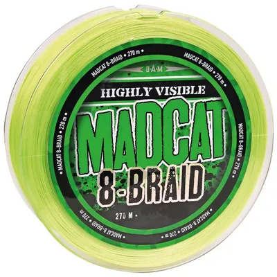 Produktbild von Madcat 8-Braid Wallerschnur - 270m geflochtene Angelschnur, Durchmesser/Tragkraft:0.60mm / 61.2kg