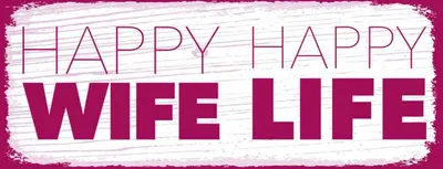 Produktbild von vianmo Holzschild 10x27 cm Frau Happy wife Life Männer Frauen
