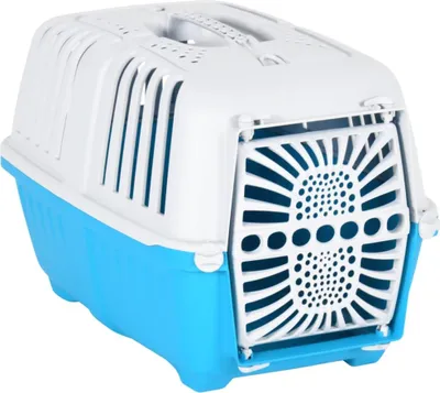 Obrázok produktu pre vidaXL Prepravný box pre domáce zvieratá bielo modrý 48x31,5x33 cm Polypropylén