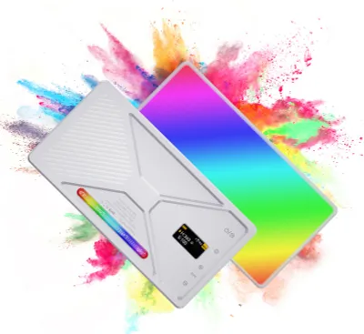 Obrázok produktu pre Vreckové video svetlo RGB, fotografické LED, 2500 K-9900 K, stmievateľné, 24 scénických efektov, konferencia pre digitálnu zrkadlovku, integrovaná nabíjateľná batéria s držiakom cold shoe