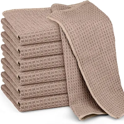 Imagen del producto de Paños de limpieza de microfibra, paquete de 6 unidades, 400 GSM, sin pelusa, para vidrio y ventanas