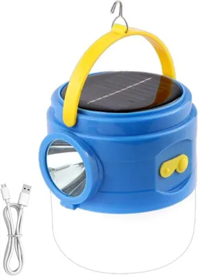 Zdjęcie produktu dla Lampa kempingowa LED, przenośna, 3 tryby, zasilana energią słoneczną, wielofunkcyjne wyposażenie przetrwania, oświetlenie do namiotu