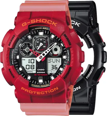 Image de Zegarek Casio G-Shock SET GA-100-1A4ER + BEZEL 10441433 + PASEK 10498150 20BAR