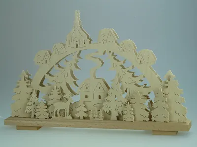 Produktbild von Original Erzgebirgischer Marken Schwibbogen Lichterbogen 50 x 31 cm S50-B_169