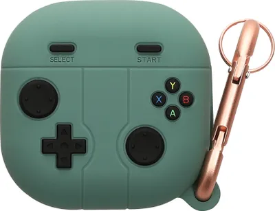 Produktbild von kwmobile Hülle kompatibel mit Samsung Galaxy Buds FE Hülle - Silikon Kopfhörer Schutzhülle Case Cover Grün Schwarz