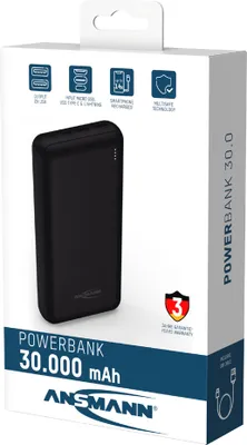 Produktbild von Powerbank 30000 mAh PB212 (schwarz, 30.000 mAh)