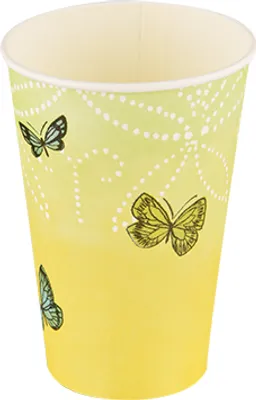 Produktbild von 10 Trinkbecher, Pappe 0,2 l Ø 7 cm · 9,7 cm "Papillons"