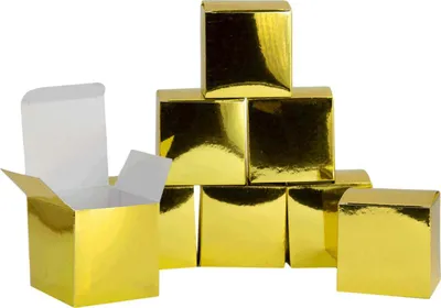 Produktbild von Oblique Unique 8 Pappschachteln für DIY Adventskalender Advent Kisten Boxen - gold