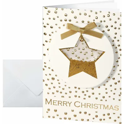 Image de sigel DS059 sigel Carte de Noël "Confetti Stars", A6, 220 g/qm