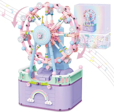 Produktbild von DIY Riesenrad Spieluhr-Bausteine 710 Teile - Kreativspielzeug für Kinder 6-12 Jahre