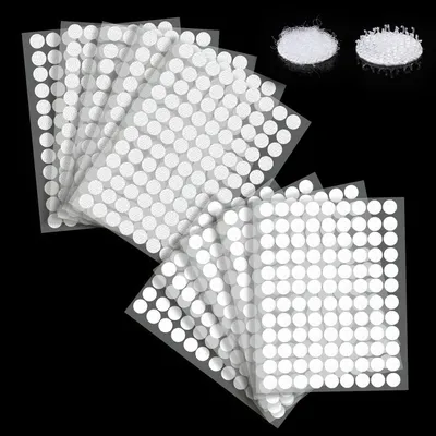 Imagen del producto de Krasstickers redondas - Cintas de velcro, 540 pares, 10 mm - Puntos adhesivos - Ganchos y bucles - Adhesivos autoadhesivos. Ideales para proyectos de bricolaje, manualidades, etc