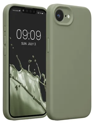 Produktbild von kwmobile Hülle kompatibel mit Apple iPhone 17e / iPhone 16e - Hülle Silikon gummiert - Handyhülle - Handy Case in Graugrün
