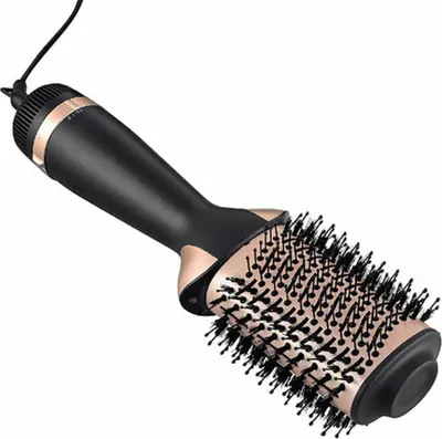 Produktbild von TM Electron TMHD102, Heißluftbürste, Warm, Drehregler, Schwarz, Roségold, Hängekabel, 1300 W