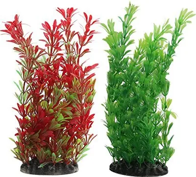 Zdjęcie produktu dla Vivierende Aquariumkunstwerke, 2 opakowania 9,8-calowych plastikowych roślin akwariowych