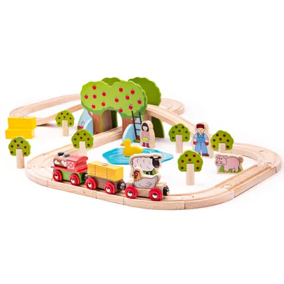 Obrázok produktu pre Bigjigs Rail Dřevěná vláčkodráha farma