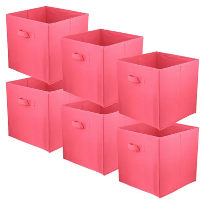 Produktbild von Lavita Storage Box | faltbare Aufbewahrung Boxen 31 x 31 x 31 cm | Schubladen-Organizer Box| Ordnungssysteme für Kleidung | Kleideraufbewahrung & Organisation | dunkelpink | 6 stück