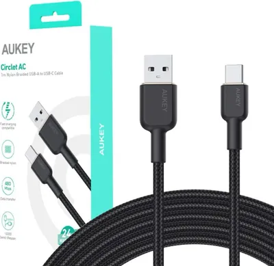 Produktbild von AUKEY CB-NAC1 USB Kabel 1 m USB A USB C Schwarz