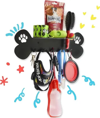 Image de Porte-manteau pour chiens avec étagère