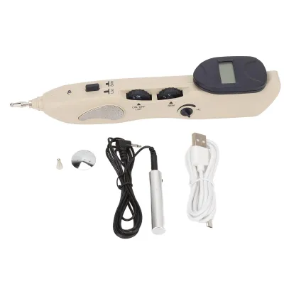 Produktbild von Elektrische Akupunktur Stiftmassage, wiederaufladbare Meridian Massagepen mit 10 Stufen, Schmerztherapie Akupunkturstift,Massagestab
