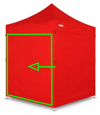 Obrázok produktu pre Bočná plachta 2 m pre nožnicové stany ALU 2x2 m – PVC 450 g/m², nepremokavá - Červená