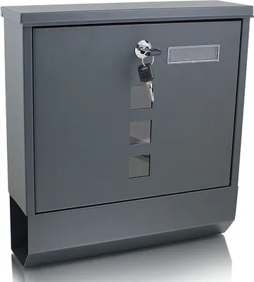 Produktbild von BITUXX Briefkasten mit Zeitungsrolle Eckig Dunkelgrau, MS-16023
