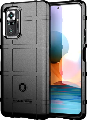 Produktbild von Redmi Note 10 Pro / 10 Pro Max Hülle, LaimTop Weich TPU Silikon Stossfest Anti-rutsch Tasche Heavy Duty Schutzhülle für Xiaomi Redmi Note 10 Pro / Note 10 Pro Max Schwarz