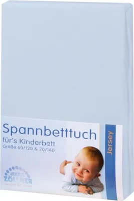 Produktbild von Spannbetttuch Jersey f. Kinderbett hellb