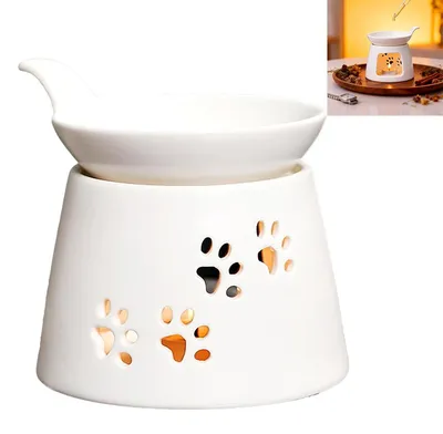 Produktbild von Keramik Duftlampe Aromalampe mit Kerzenhalter und Duftölschale, Diffuser für Ätherische Öle, Raumduft für Wohnzimmer, Schlafzimmer, Büro